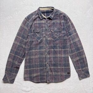 Outpost Makers Plaid Flannel Shirt Mens Large Long Sleeve Button Up Outdoor